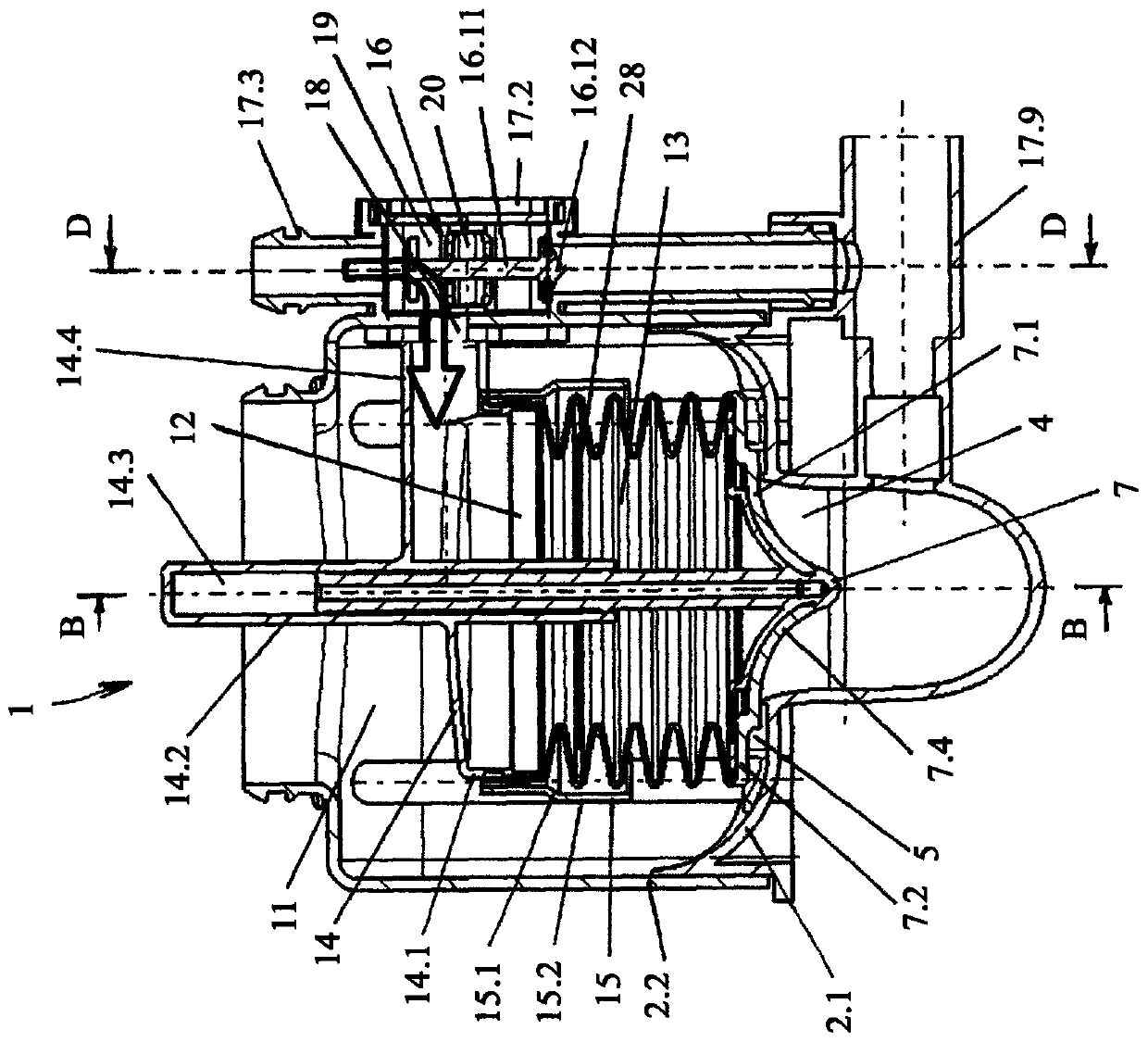 Drain valve for a sanitary cistern