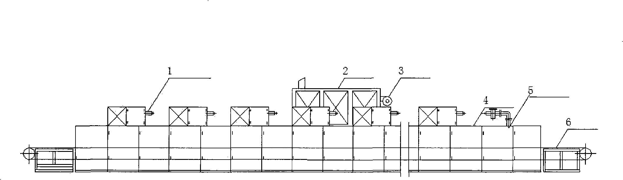 Paper pulp molding drying line based on variable-frequency control technique and preparing process thereof