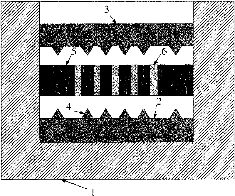 Method of manufacturing penetration type side direction composite board band and mould hot-press arrangement thereof