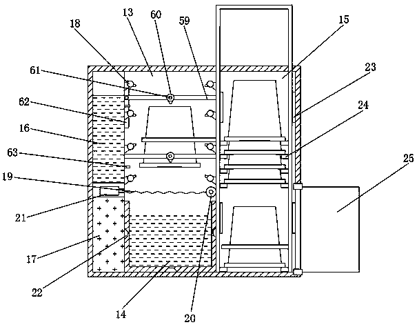 Garbage bin cleaning system capable of hooking garbage and use method thereof