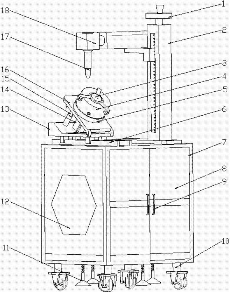 Device for machining superfine oil spraying inclined holes in oil spraying plate part of oil sprayer through lasers