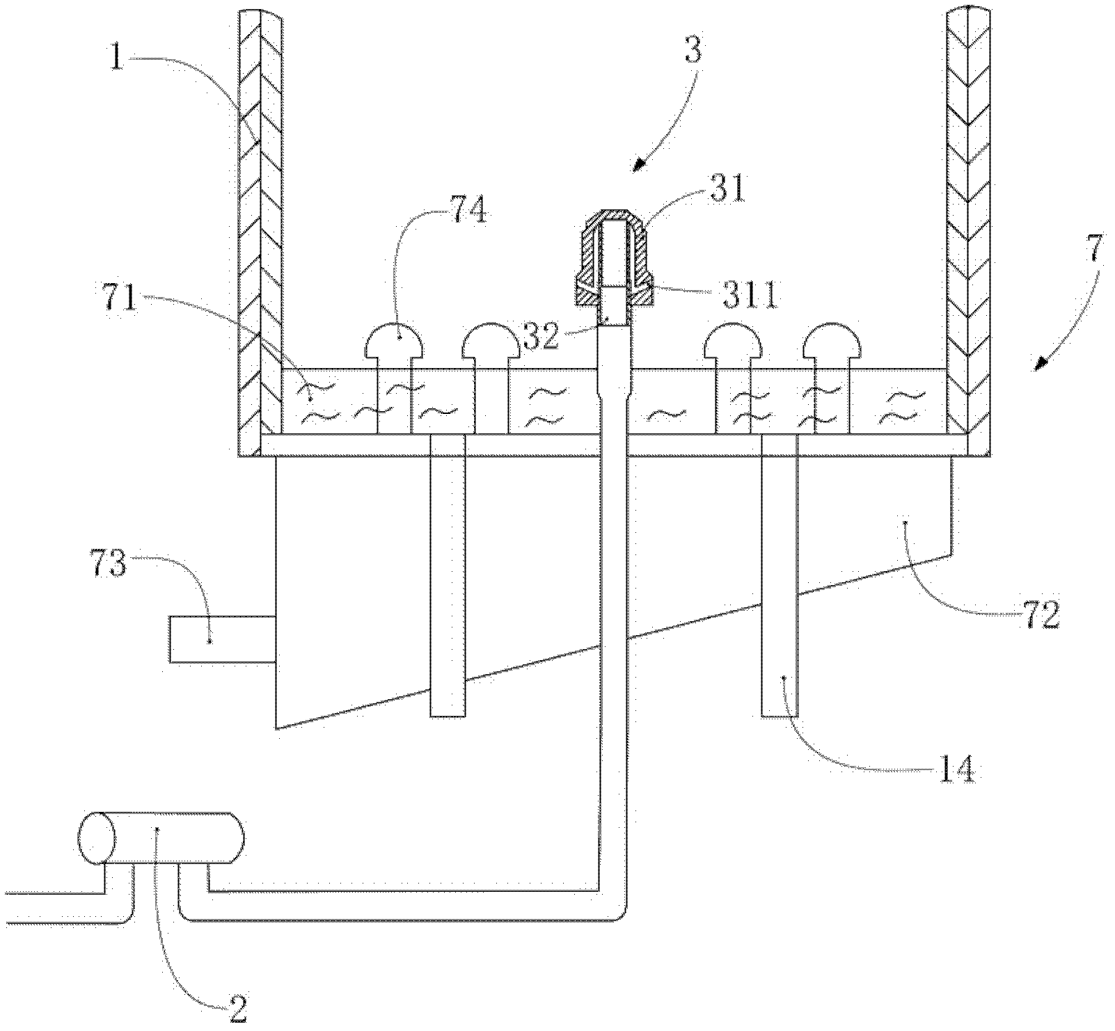 Gas combustion-supporting device of recirculating fluidized bed and combustion control device of recirculating fluidized bed