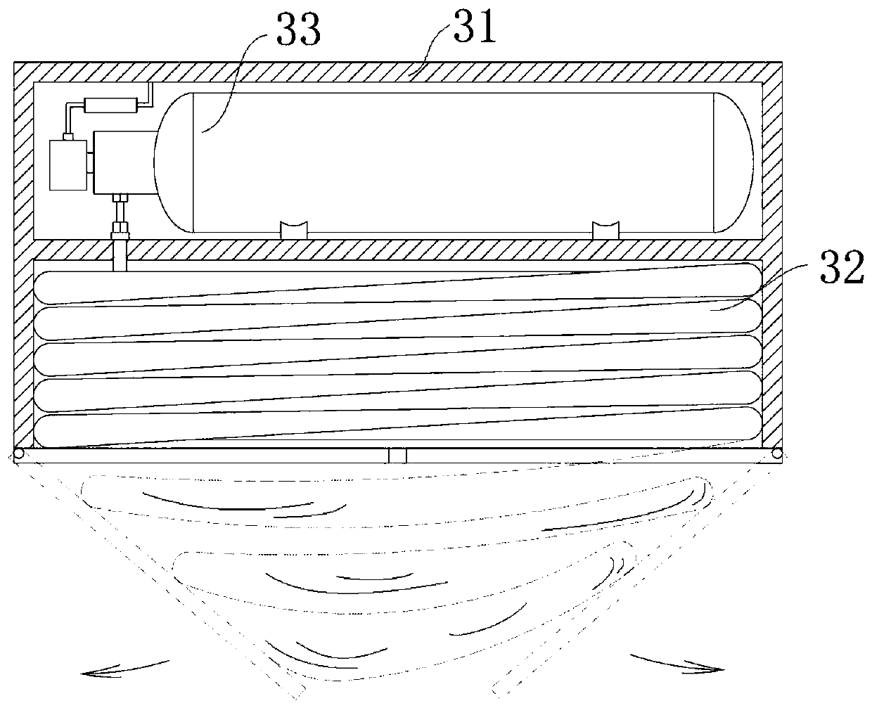 Free-separation-type flexible partitioning fire protection system