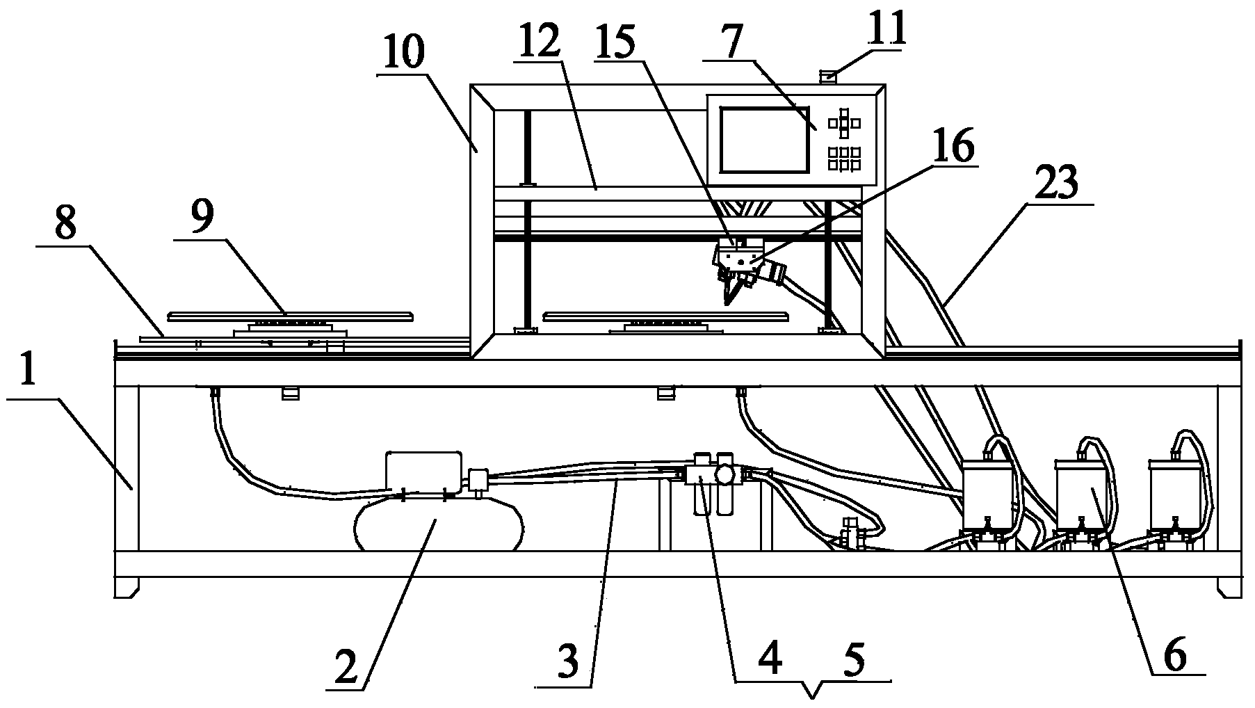 Three-dimensional food extruding and forming machine