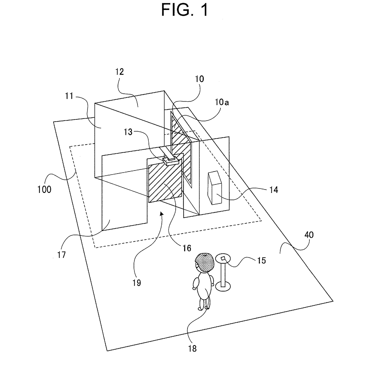 Floating image display device