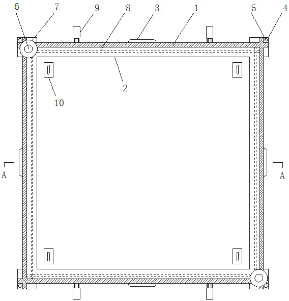 Power distribution cabinet body assembling correction device