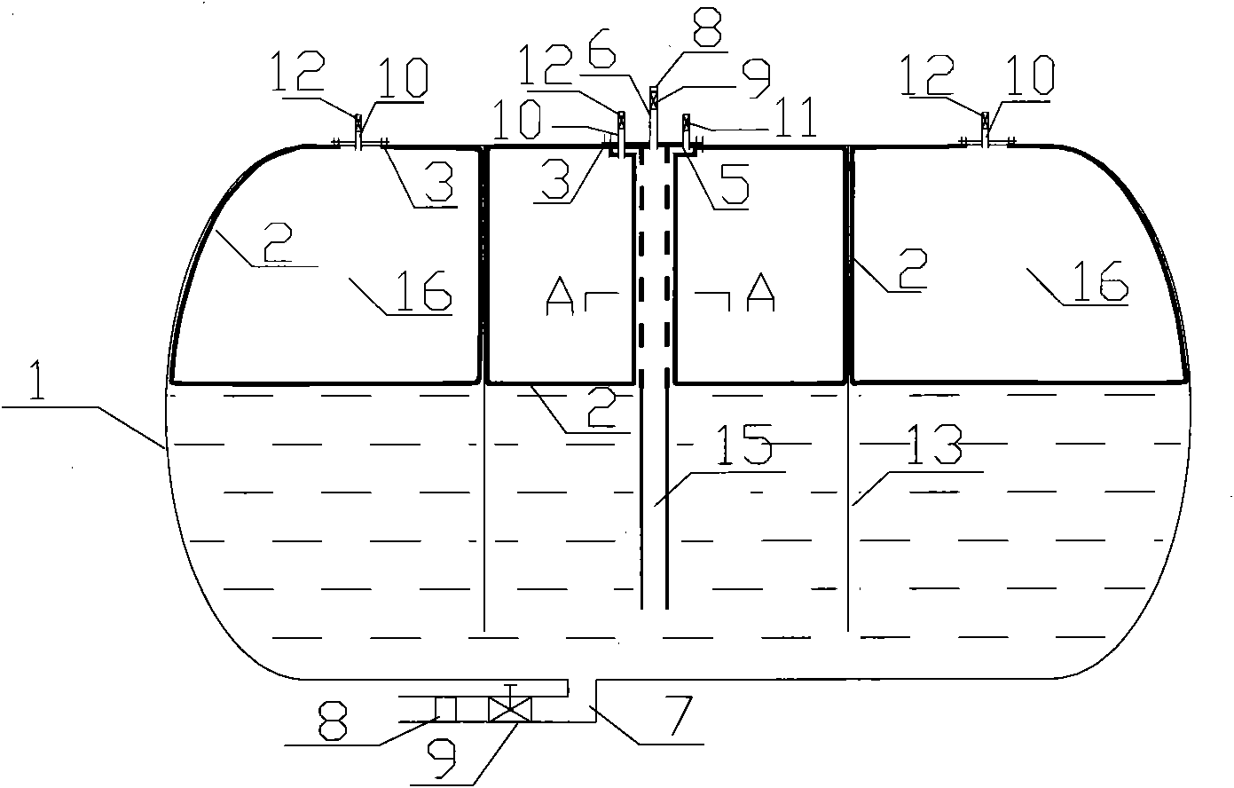 Membrane isolating type oil tank