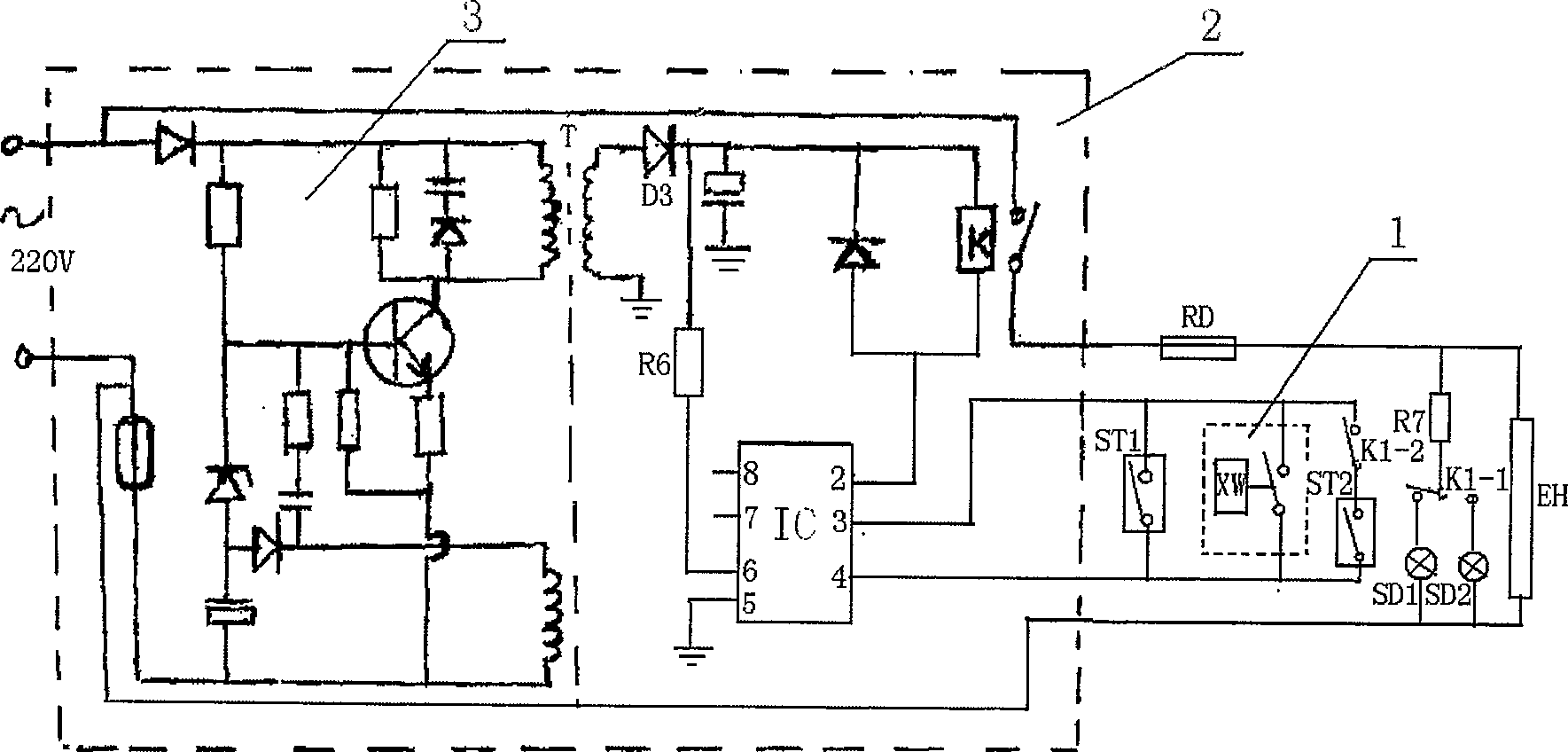 Temperature control device of electric cooker