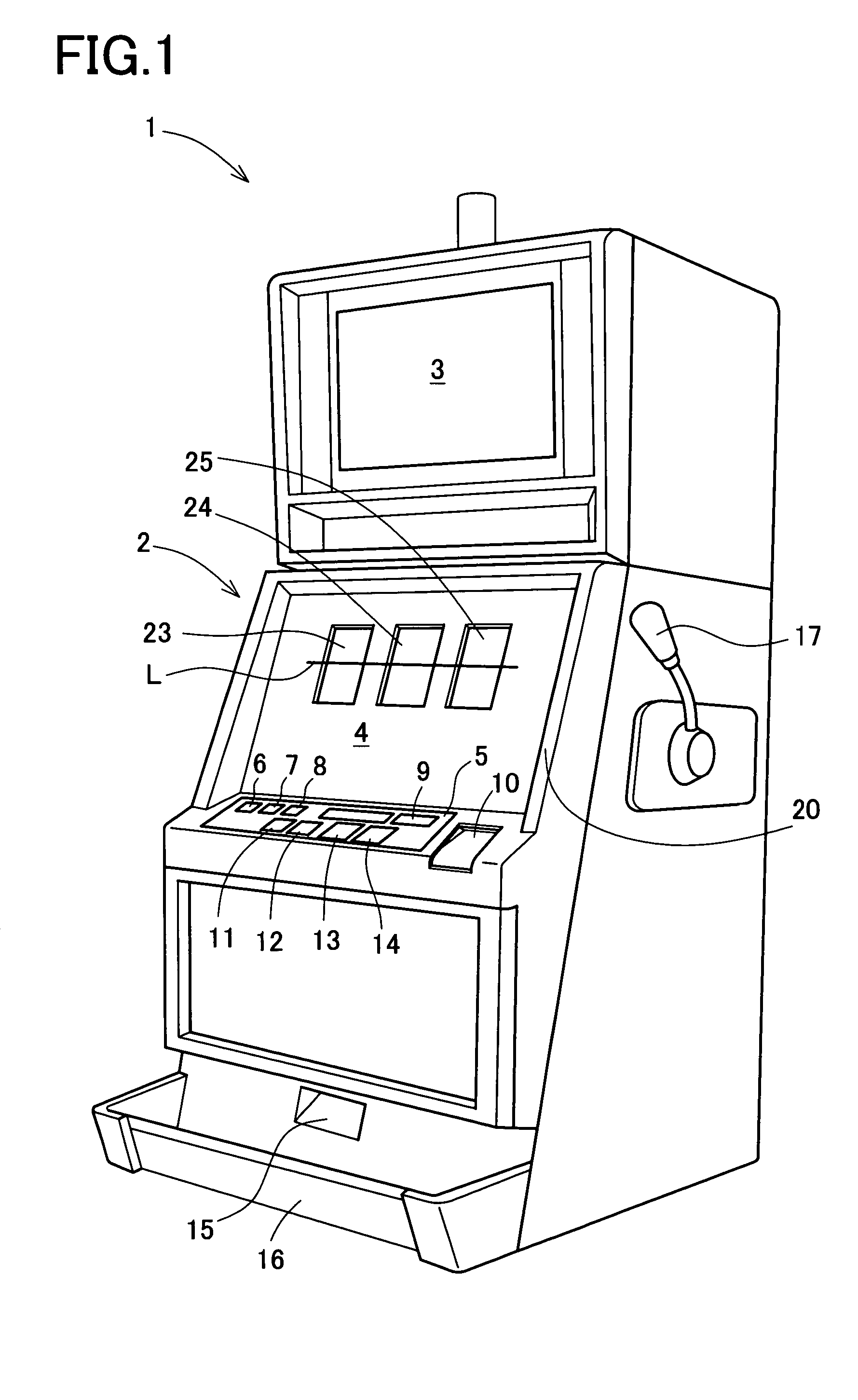 Gaming machine with reels and display device displaying characters thereon, reels being seen through display device