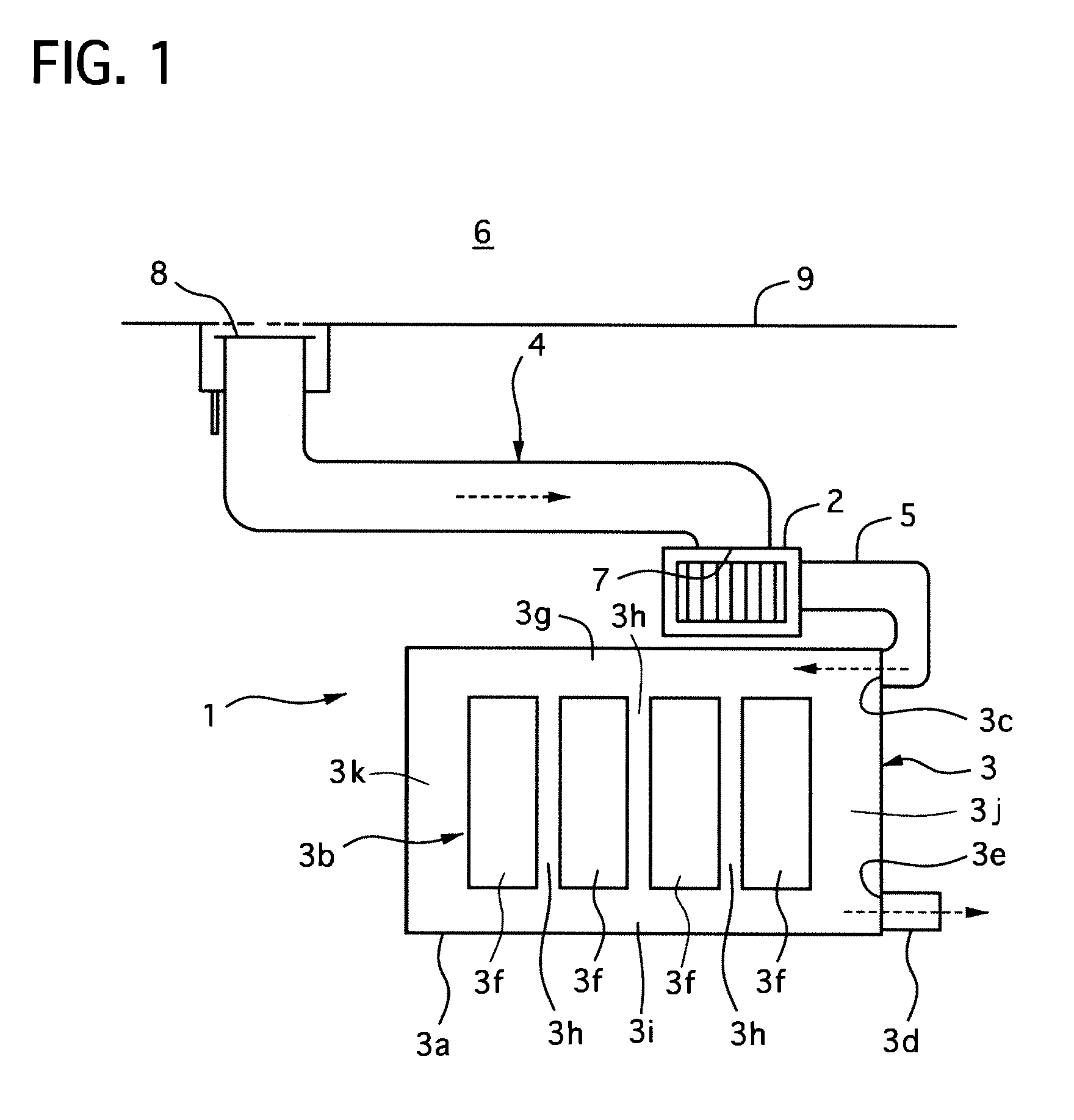 Cooling system of heating element