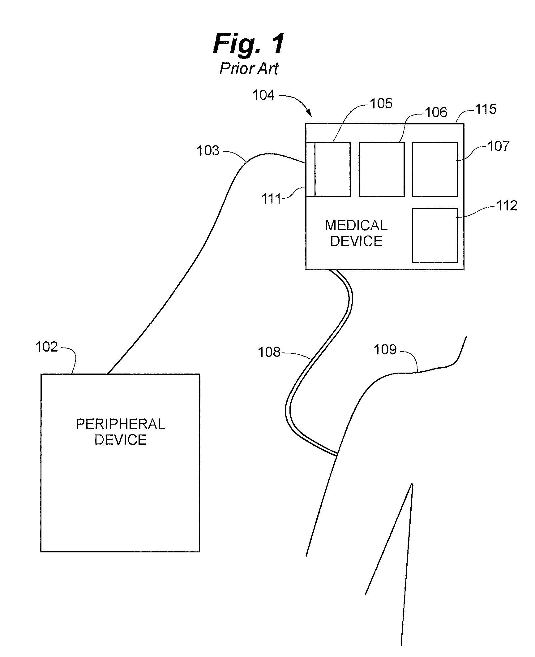 Ambulatory medical device with electrical isolation from connected peripheral device