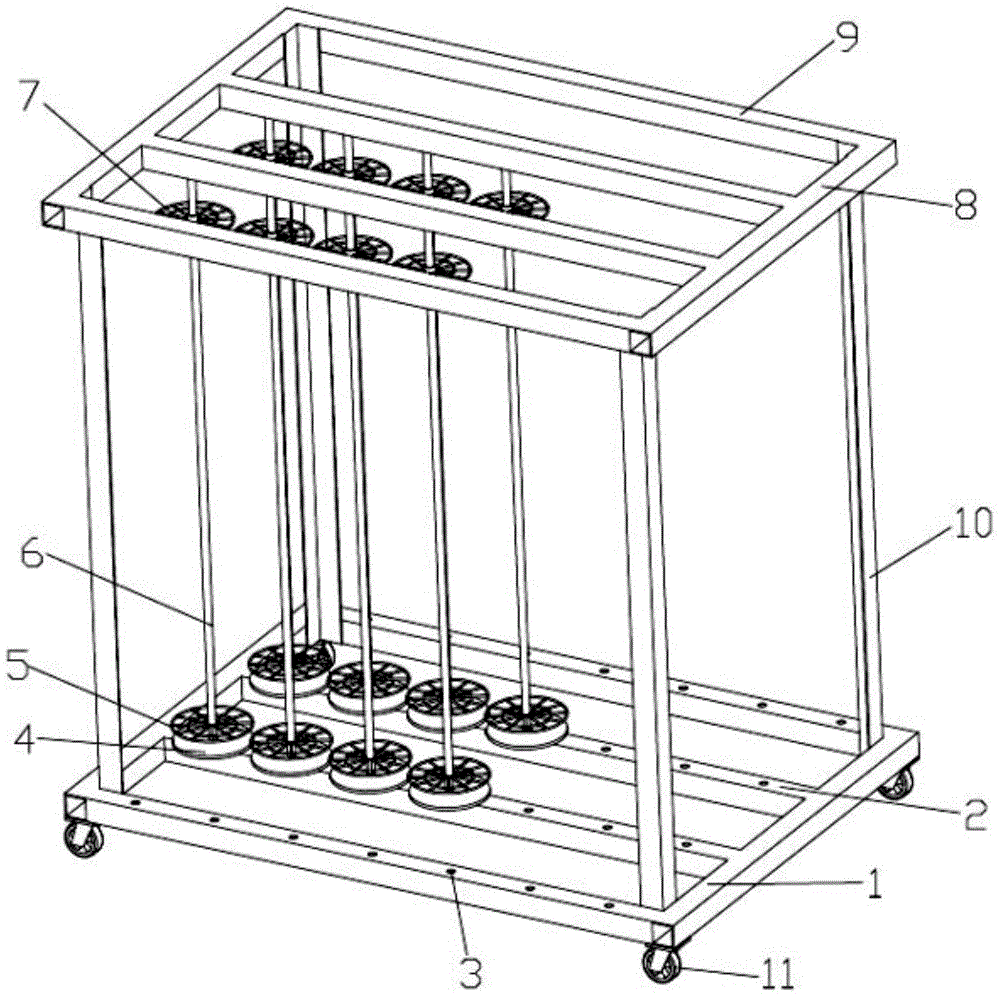 Glass tube containing rack