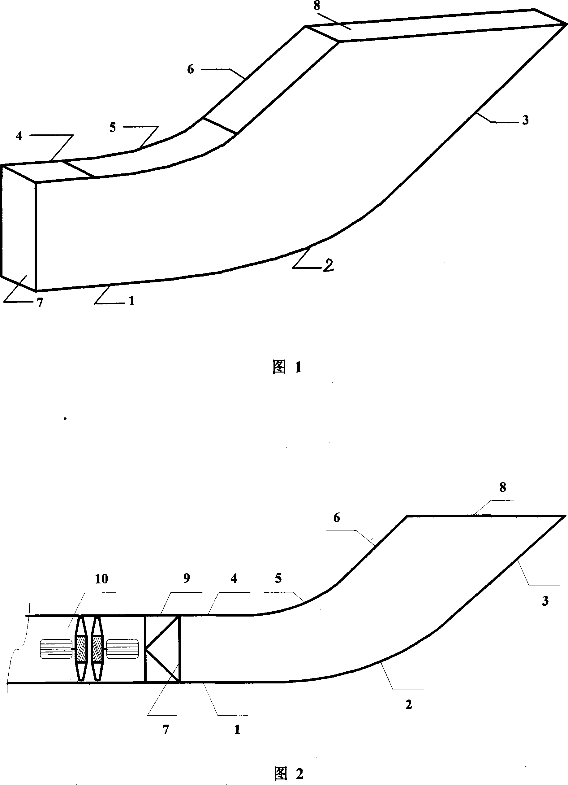 Energy-saving type mine main ventilator diffuser