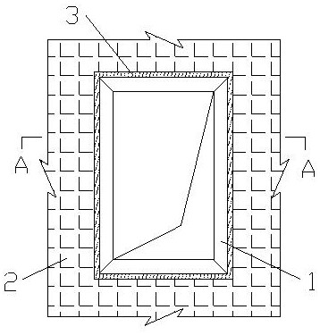 Method for preventing side expansion of window frame gap filling foaming agent