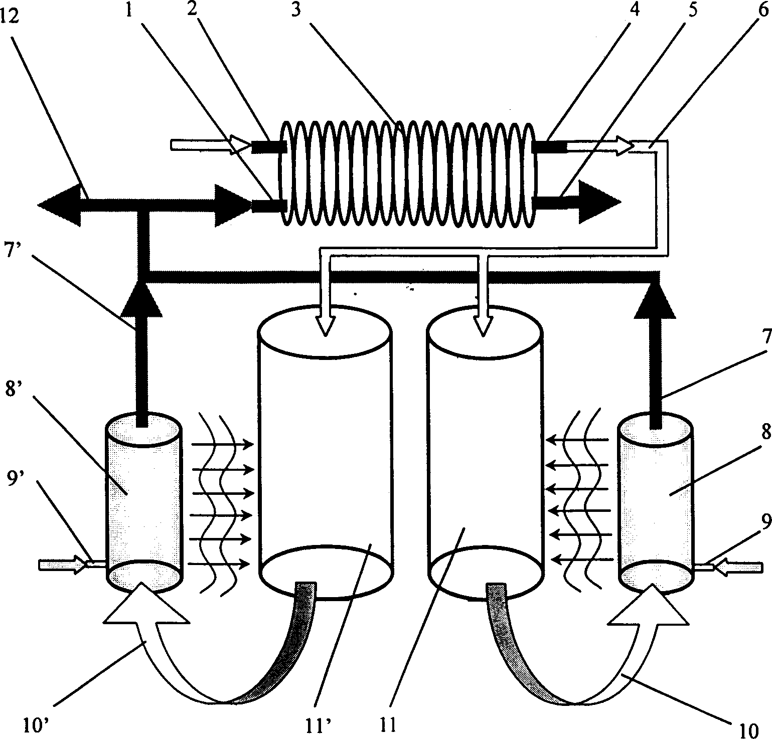 Car engine using mixture of comprssed air and fuel oil or fuel gas
