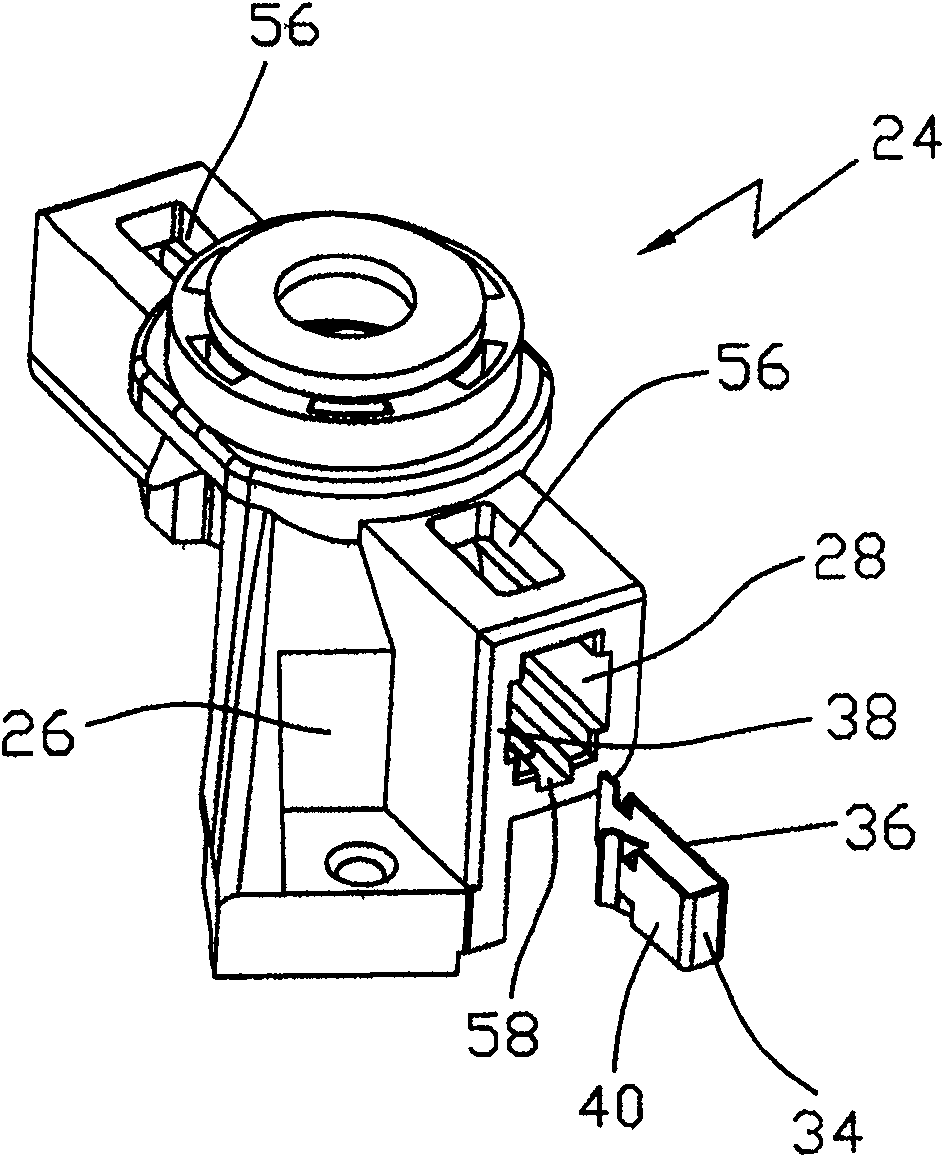 Electric motor with brush holder and its assemblage method