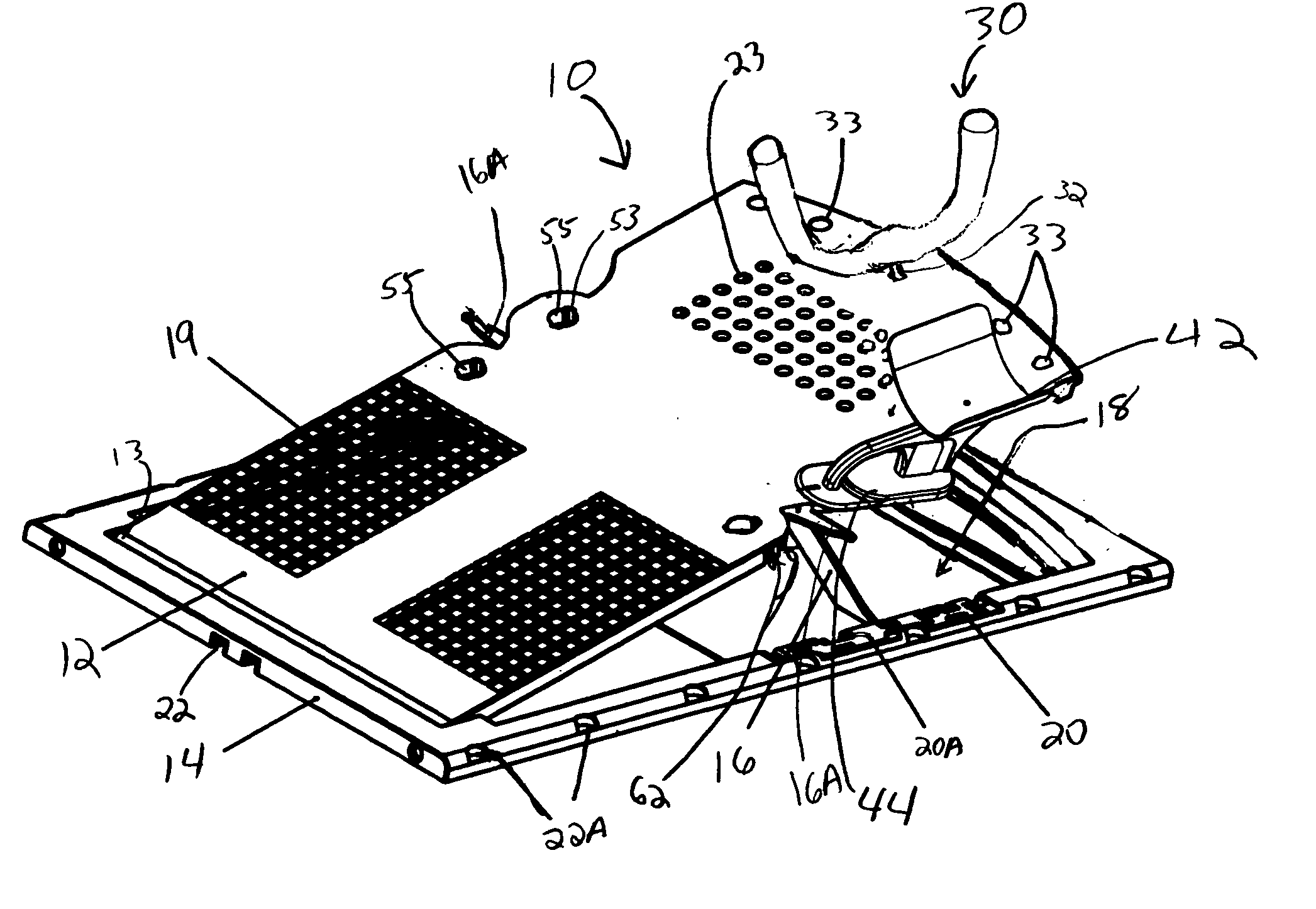 Components and system for immobilization of a patient for treatment of breast tissue