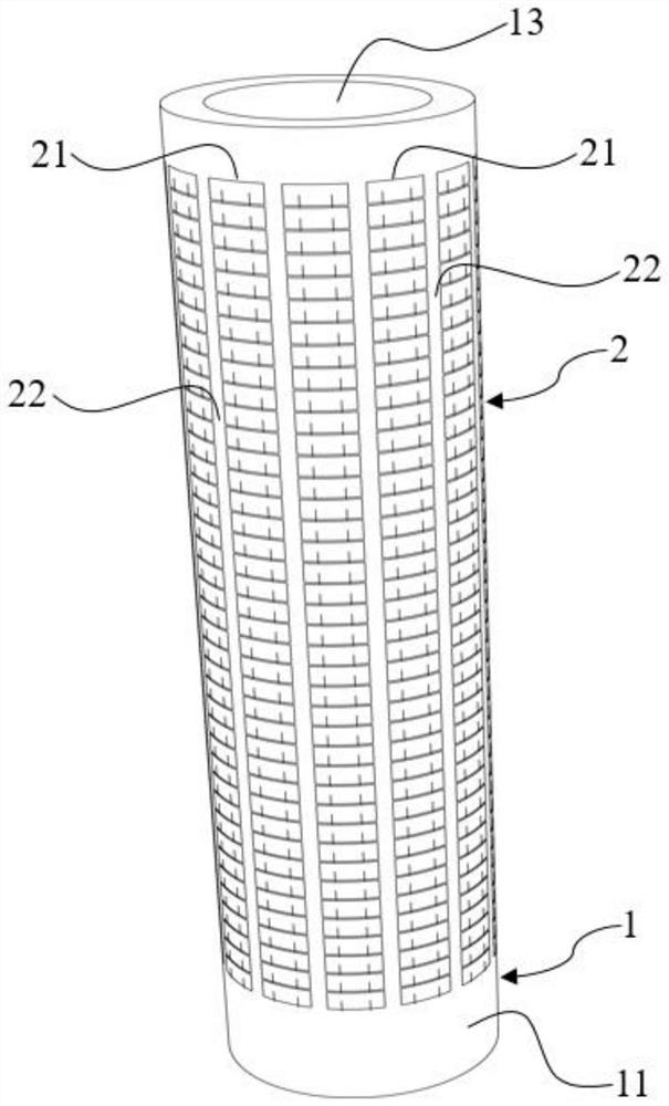 A columnar solar power generation device