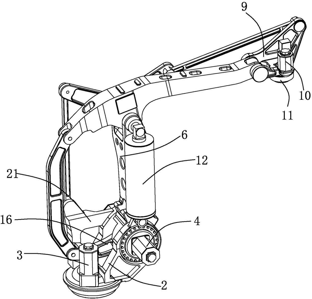 Mechanical arm mechanism with explosion protection