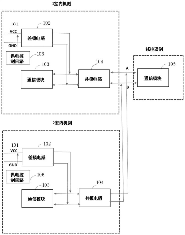 Air conditioner communication control circuit and air conditioner