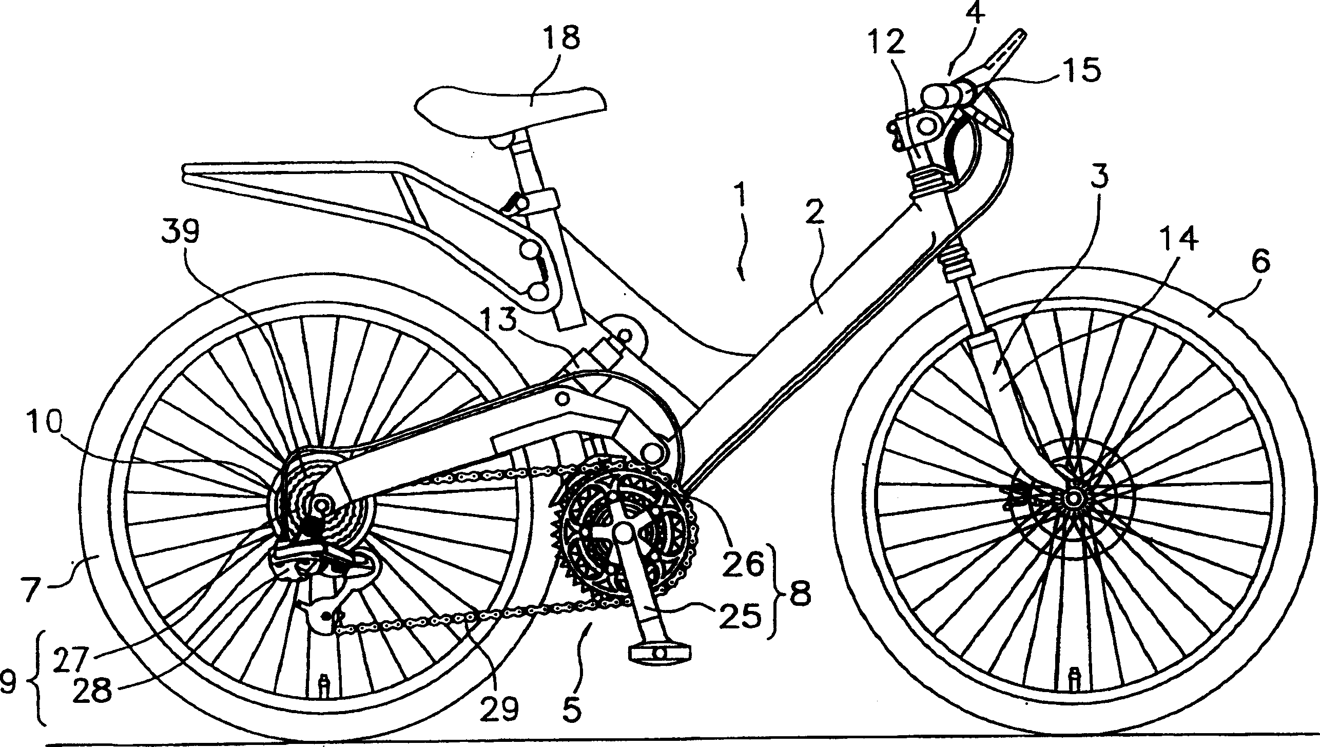 Electric part driving device for bicycle