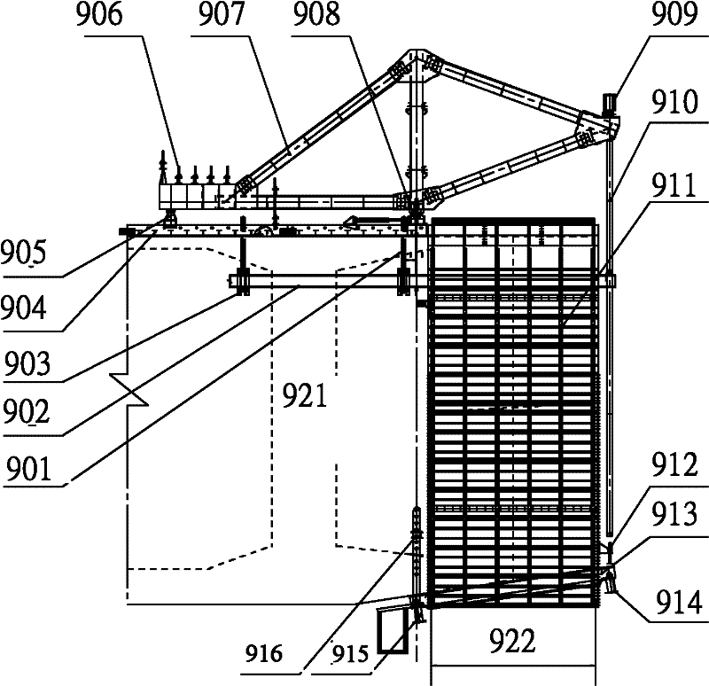 Cradle for pouring bridge cantilever and construction method of cradle