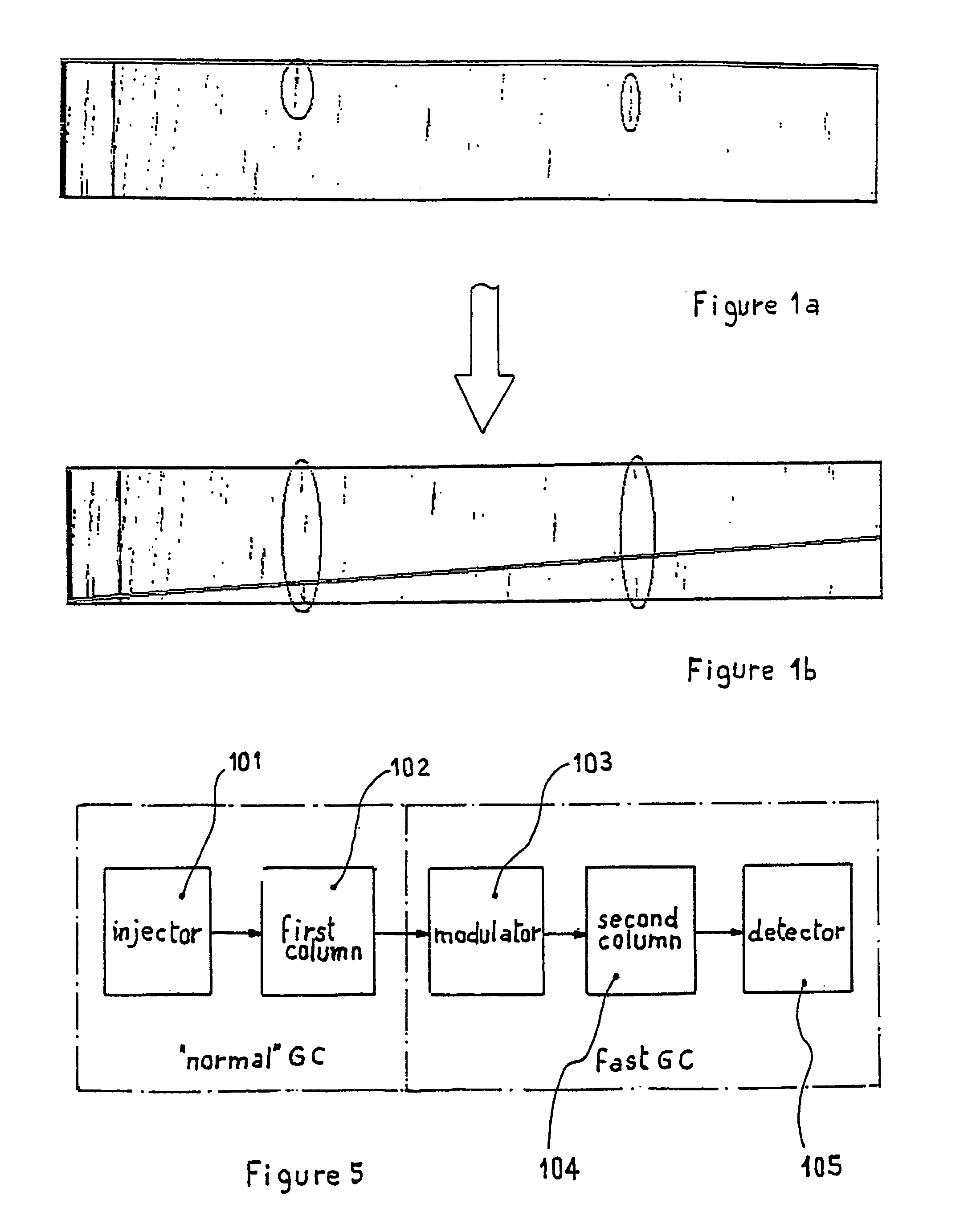 Method and device for comprehensive two-dimensional gas chromatography