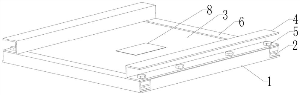 Modular suspended ceiling back rib reinforced water corrugated steel plate structure