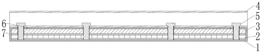 Modular suspended ceiling back rib reinforced water corrugated steel plate structure