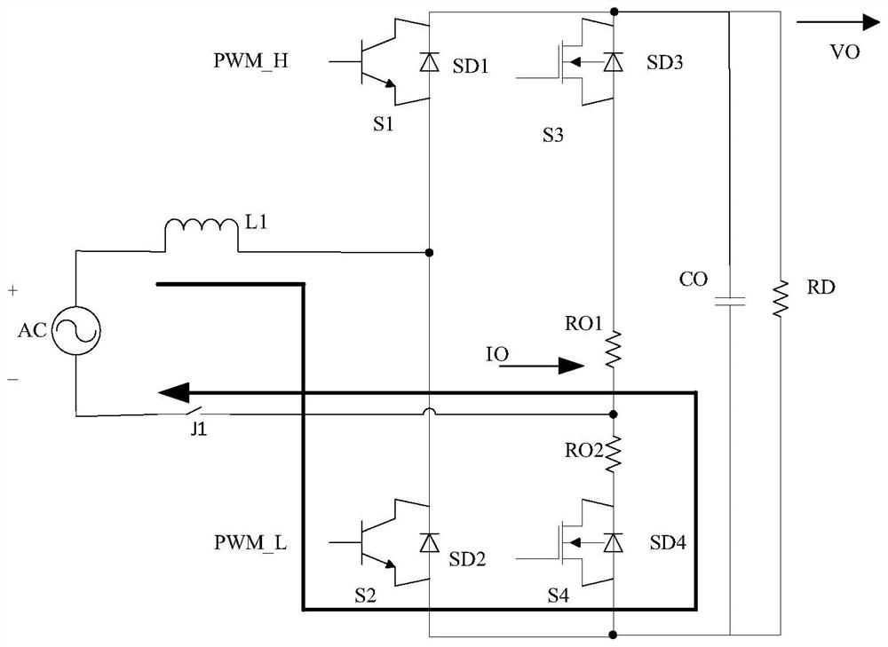 Control circuit of vehicle-mounted charger of totem pole