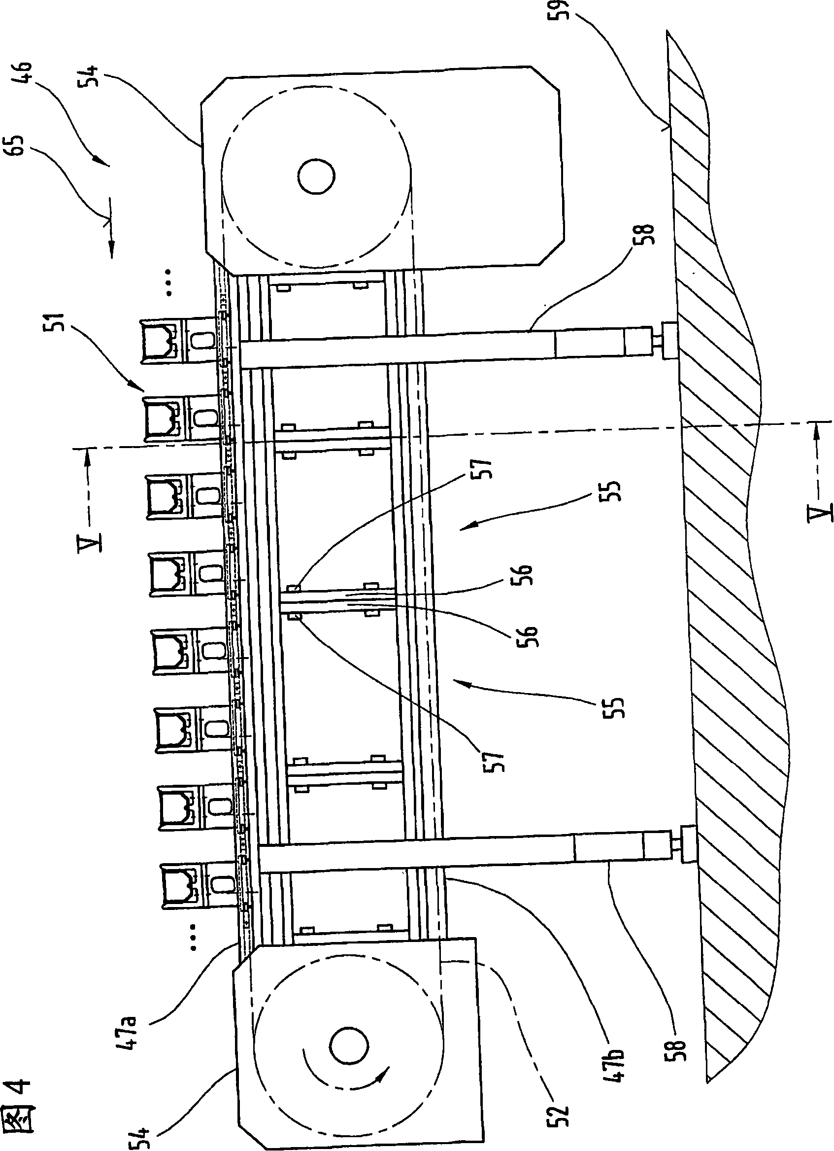 Installation for producing and method for assembling parts