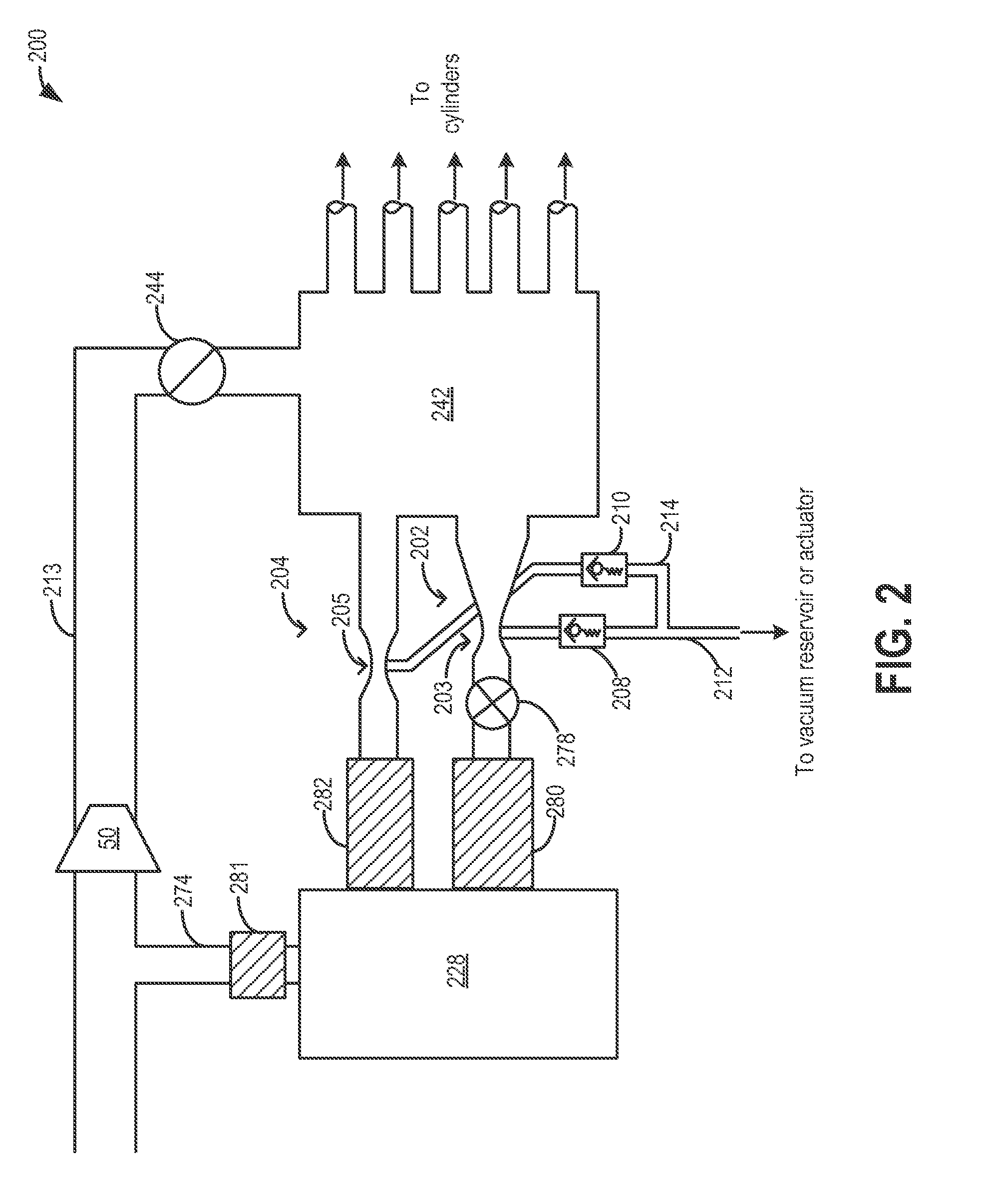 Crankcase ventilation and vacuum generation