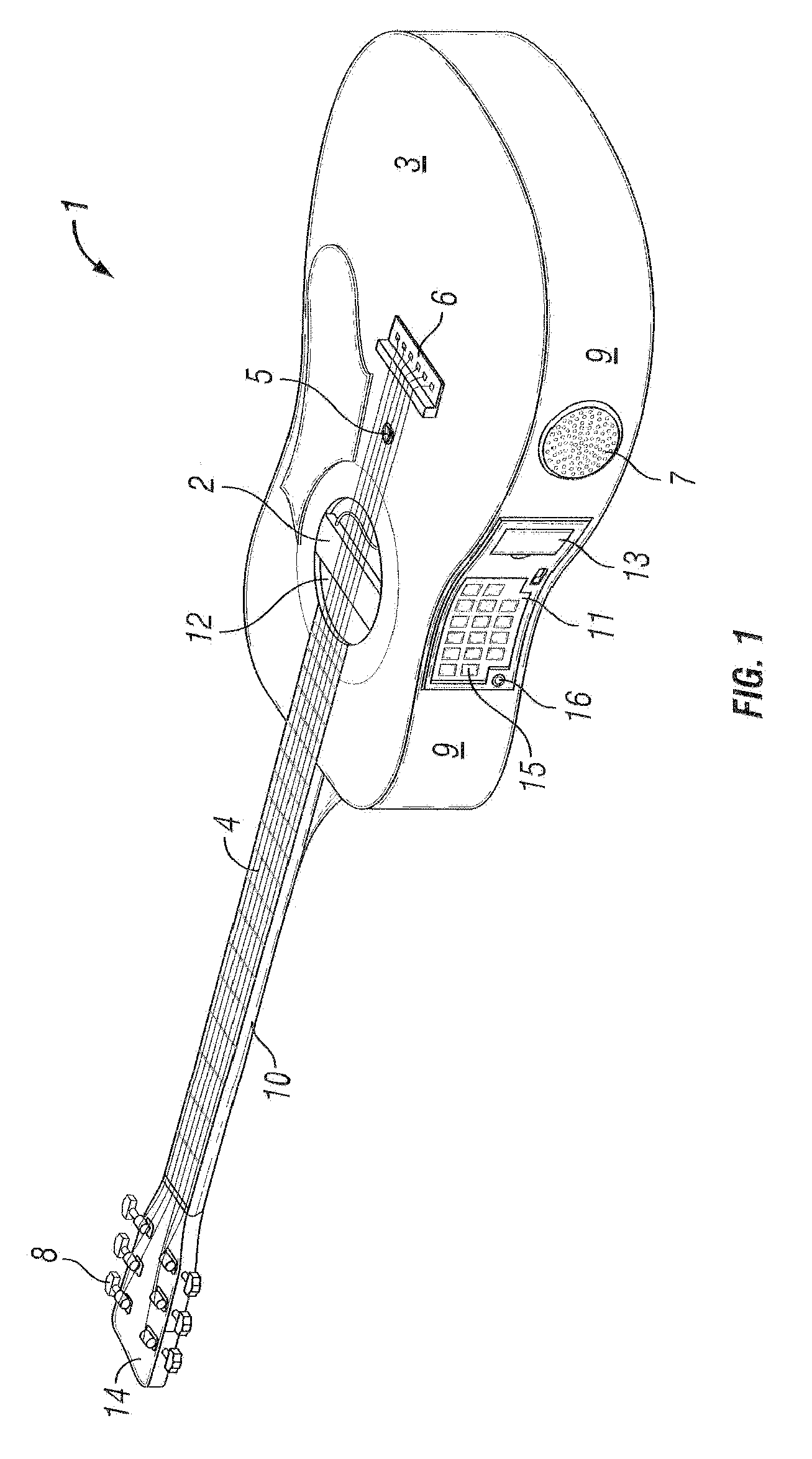 Guitar and accompaniment apparatus