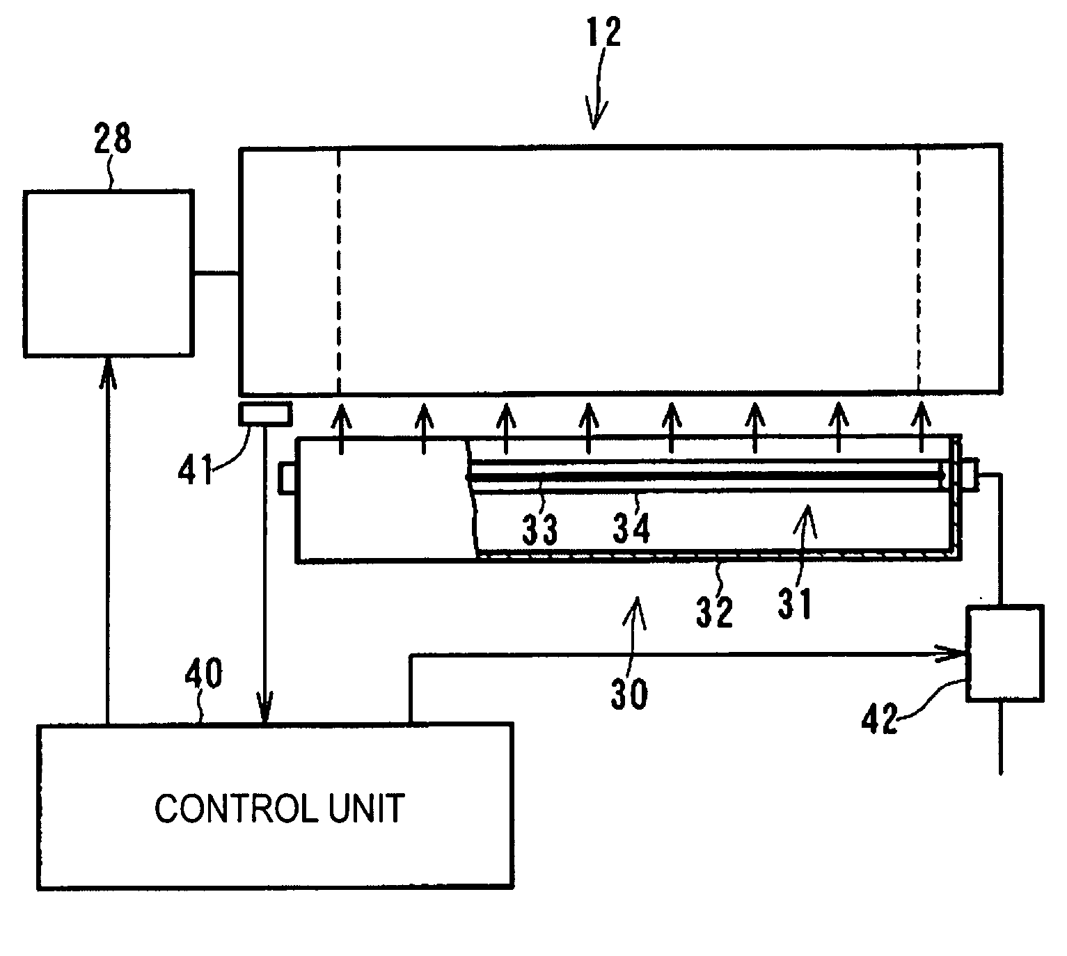 Image forming apparatus with heat control of image bearing member