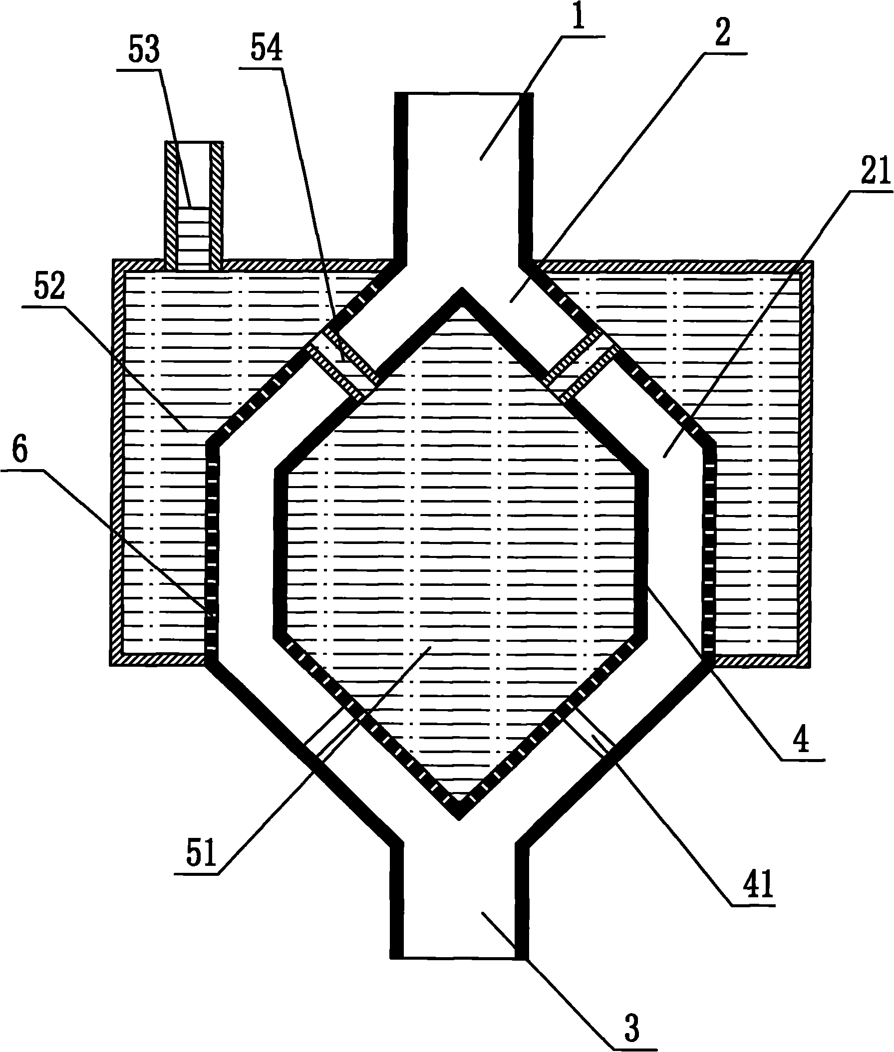 Desulfuration and dust-removal purifying device