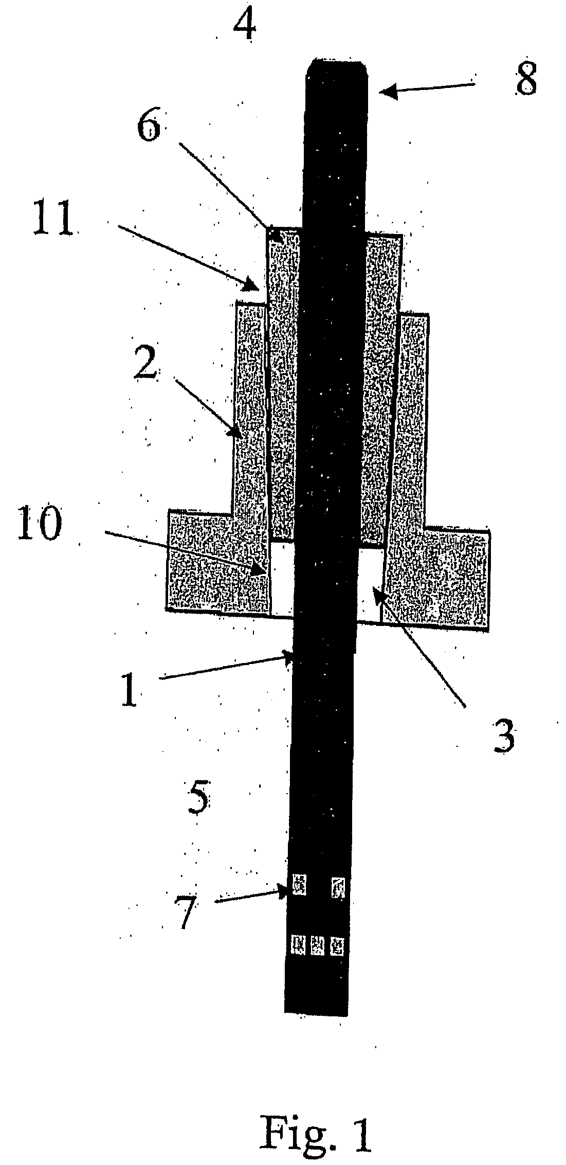Method for forming a pressure proof assembly between a component and house and such an assembly