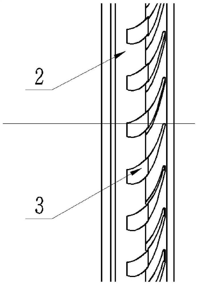 Turbine stator top sealing limit structure with vane type wire groove