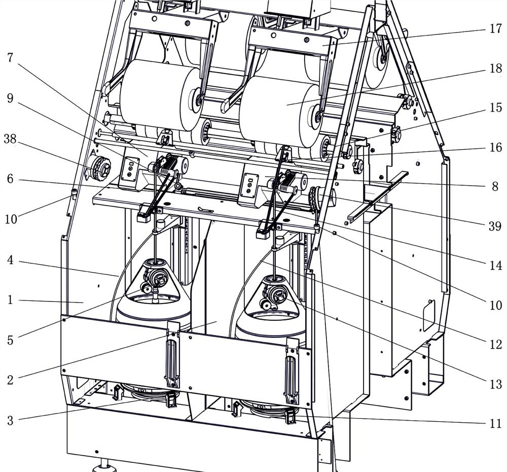 Three-strand straight twisting machine and three-strand yarn directly twisted into wire method