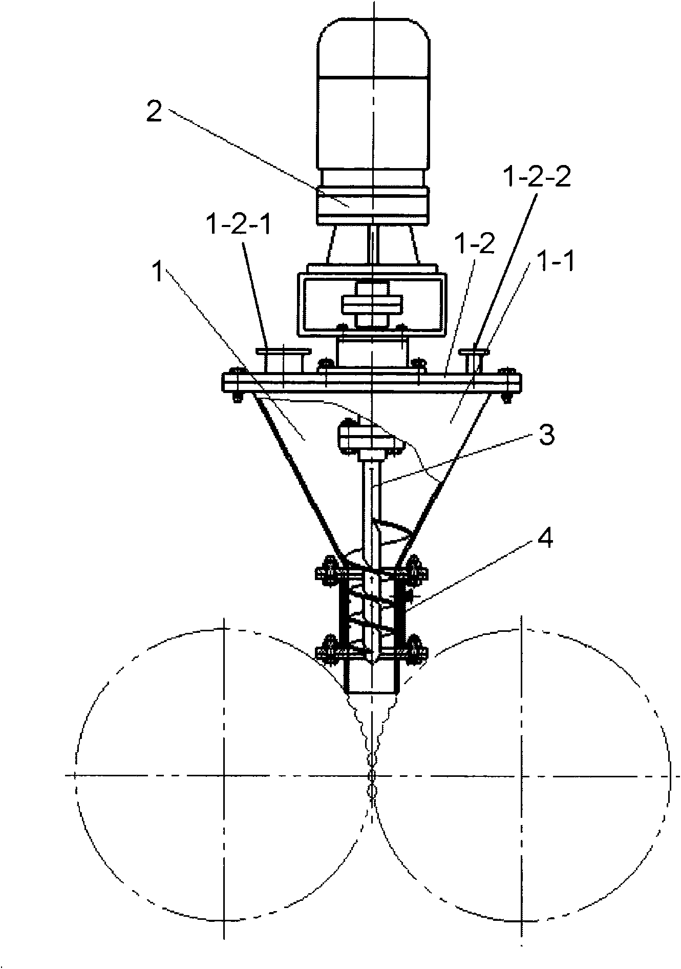 Spiral forced-feeding device, shaping system with same and degassing method