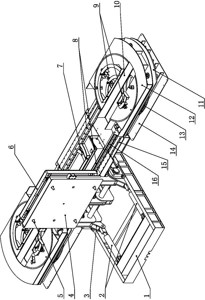 Device for overturning and installing base of wind driven generator