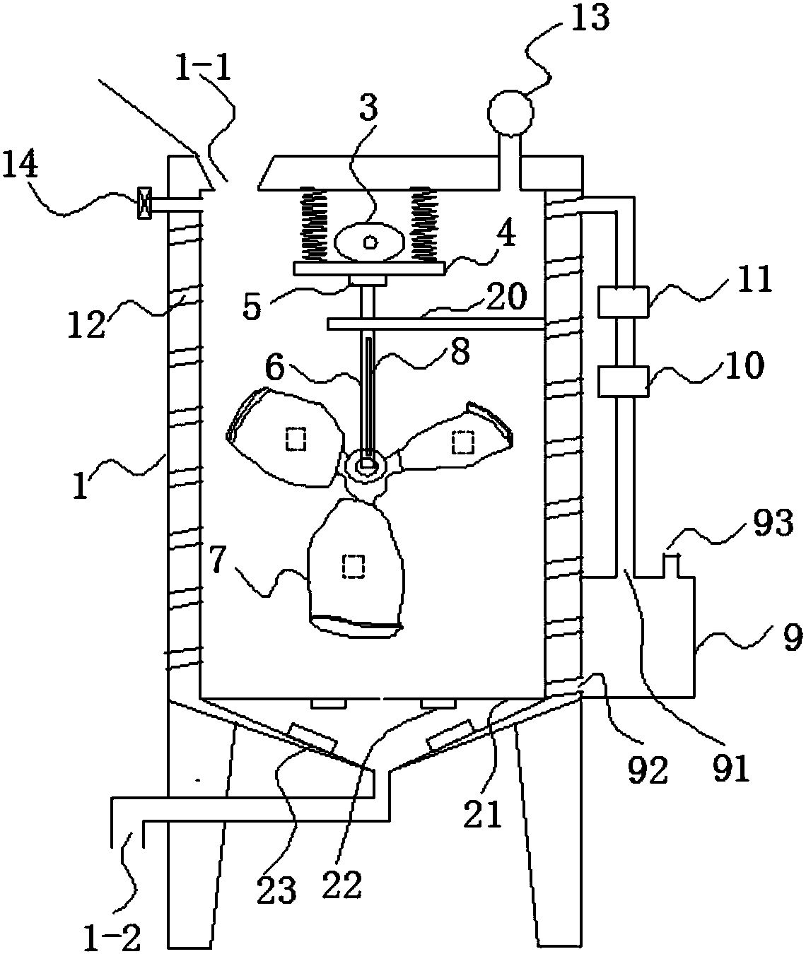 Intelligent stirring machine for powder