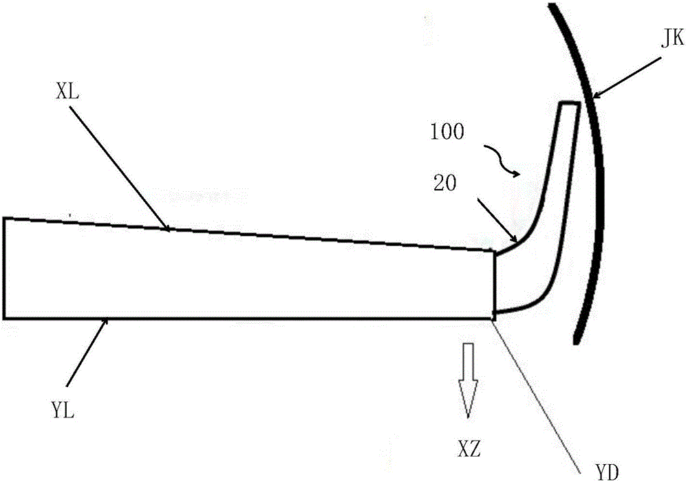 Elastic blade arranged on top of fan blade, blade provided with elastic blade, and fan