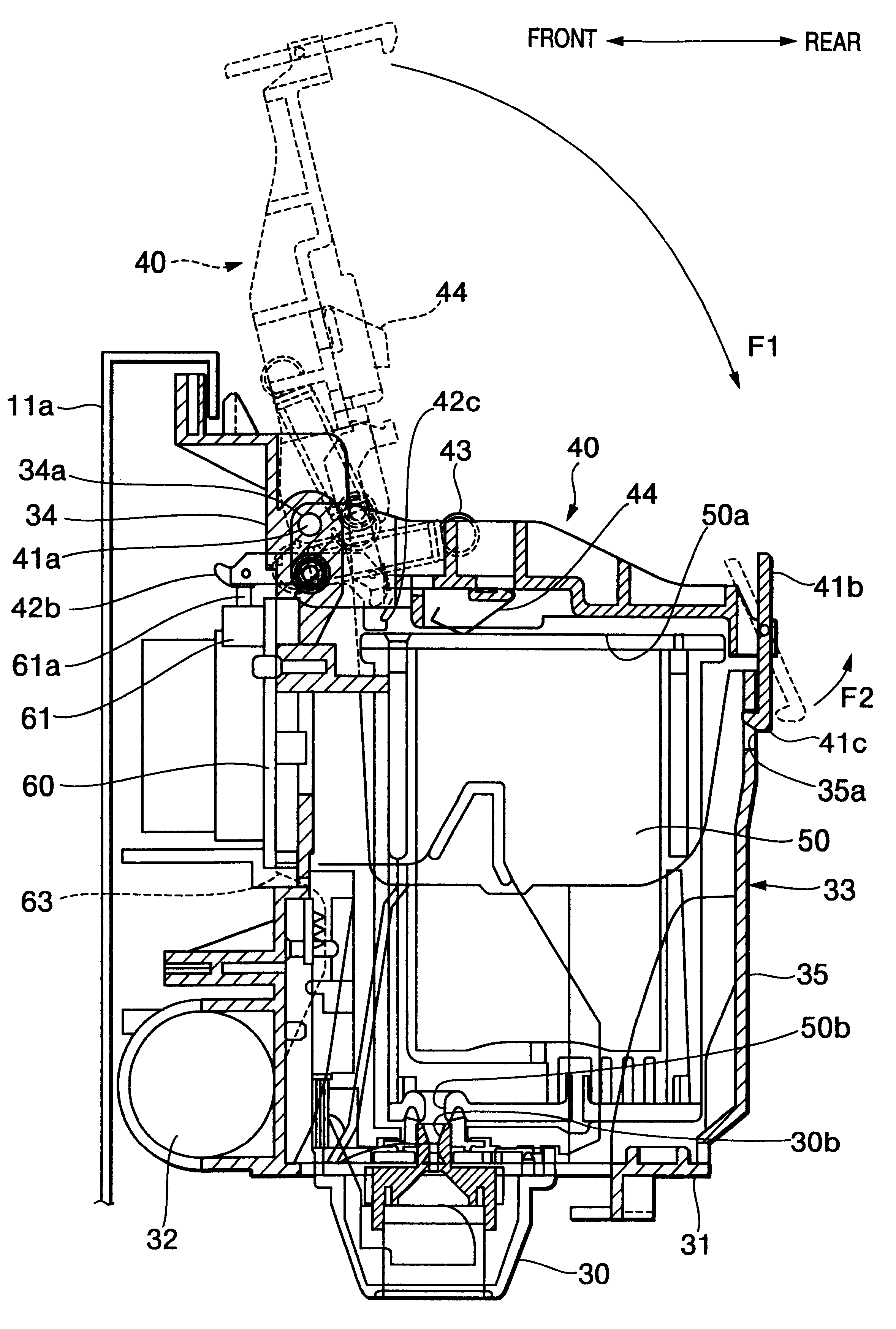 Printer carriage with configuration to insure proper detection of ink cartridge