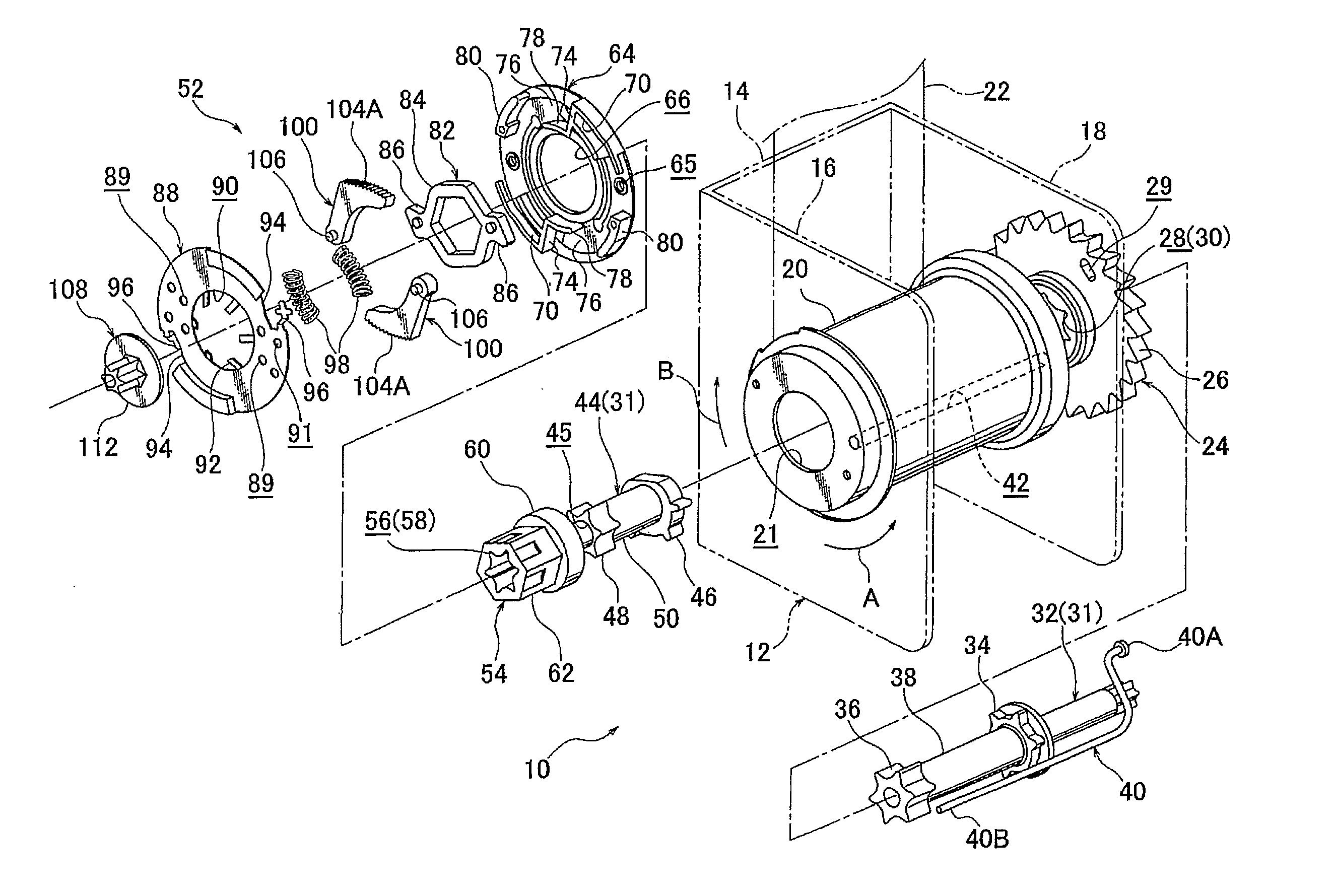 Webbing take-up device