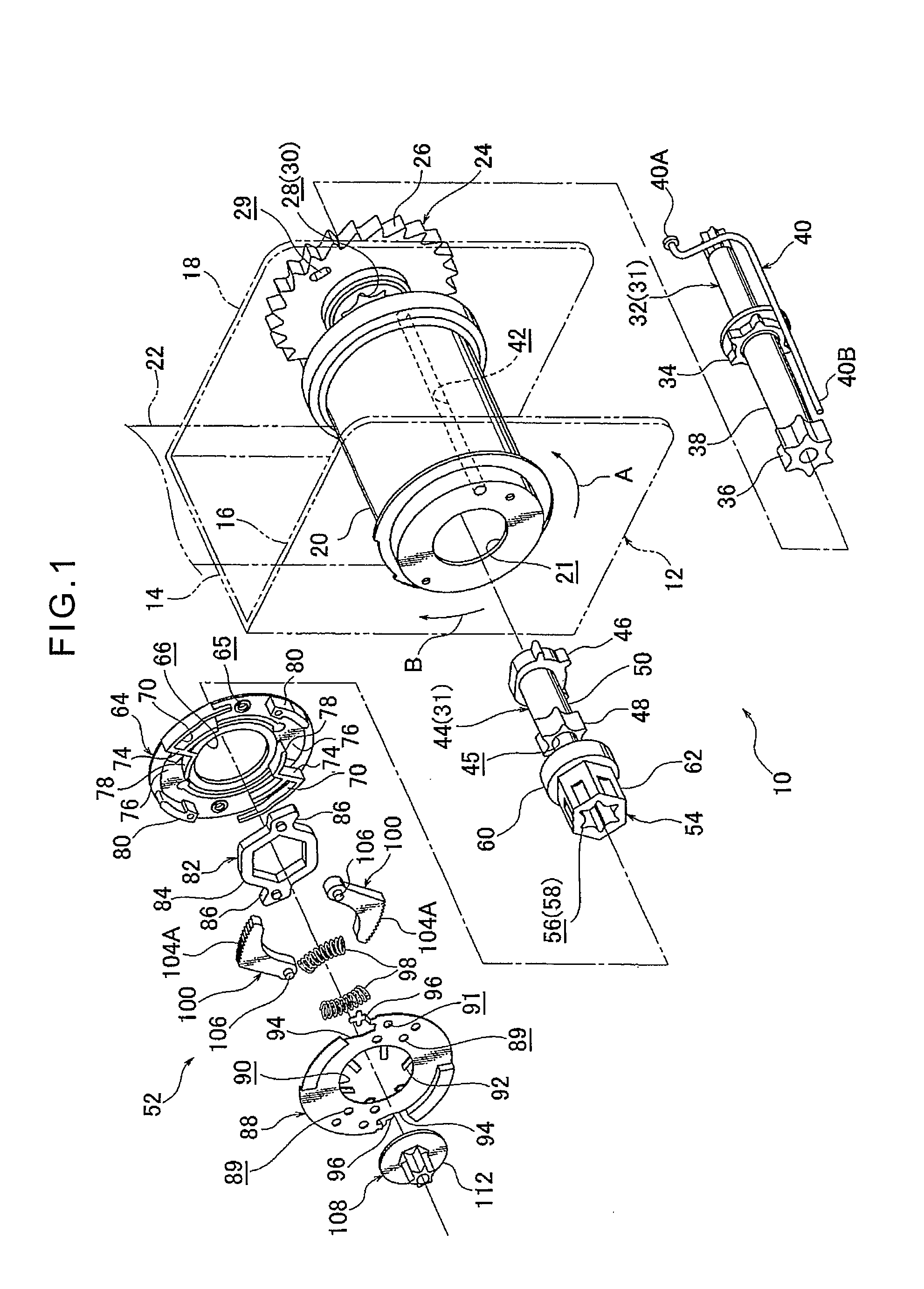 Webbing take-up device