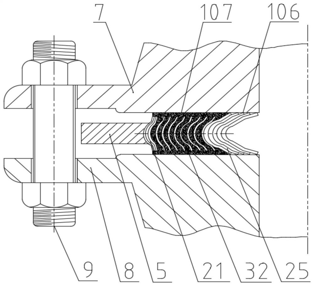 Fishbone-shaped winding type gasket