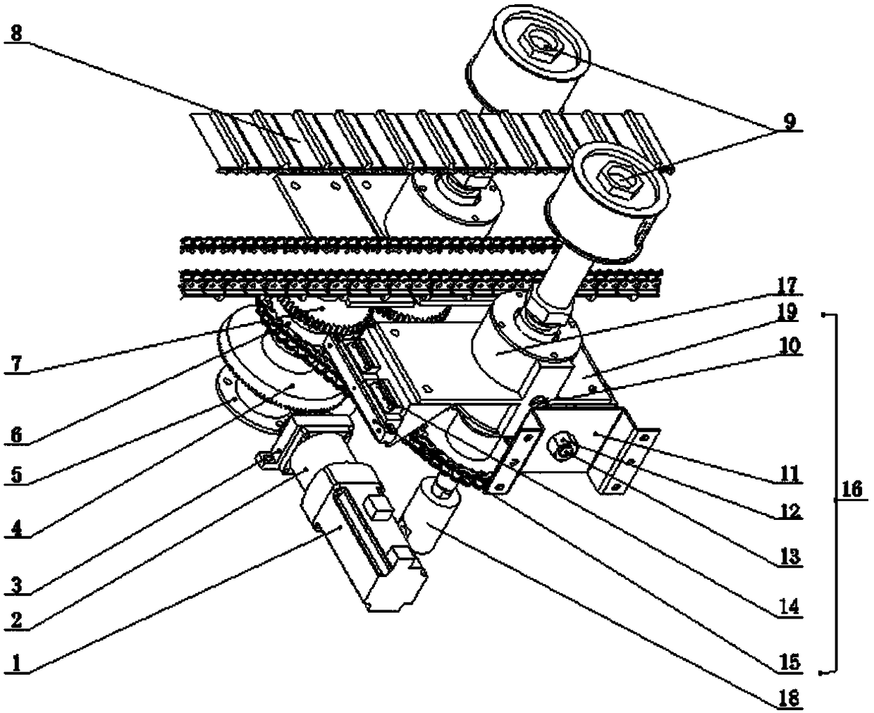 A side device for automatically wiping rubber blocks