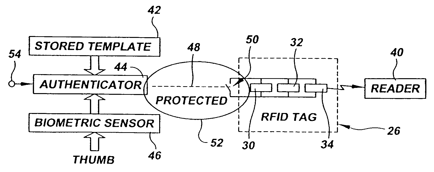 Biometrically authenticated portable access device