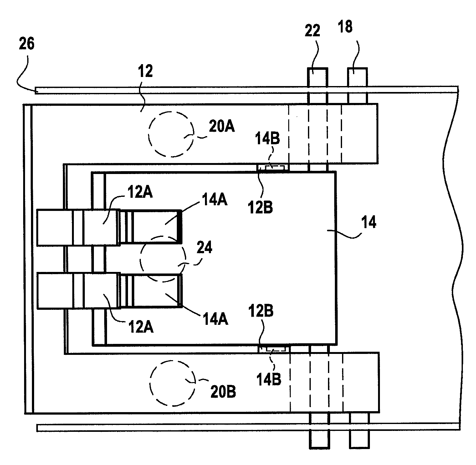 Mailpiece selector device having two guides