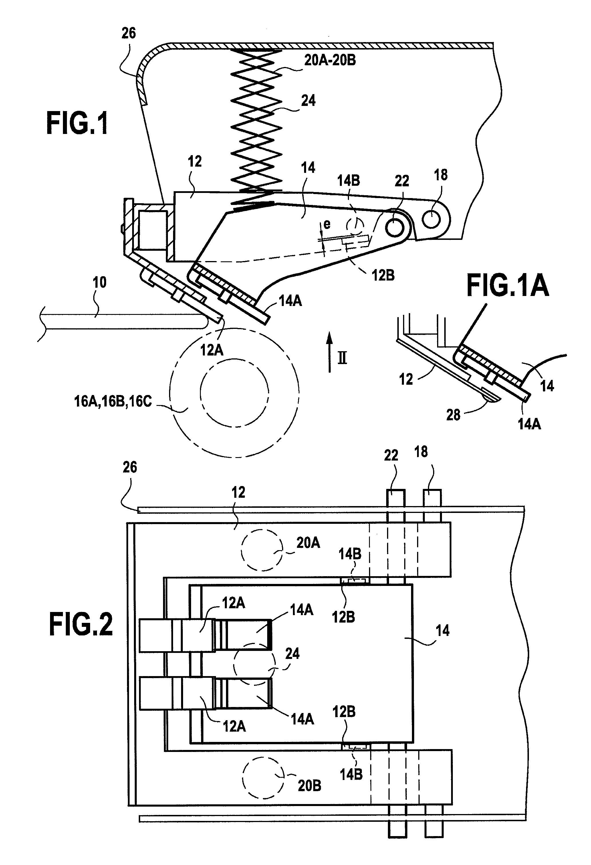 Mailpiece selector device having two guides